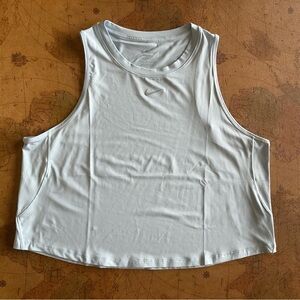Nike Light Blue Cropped Muscle Tee for Women